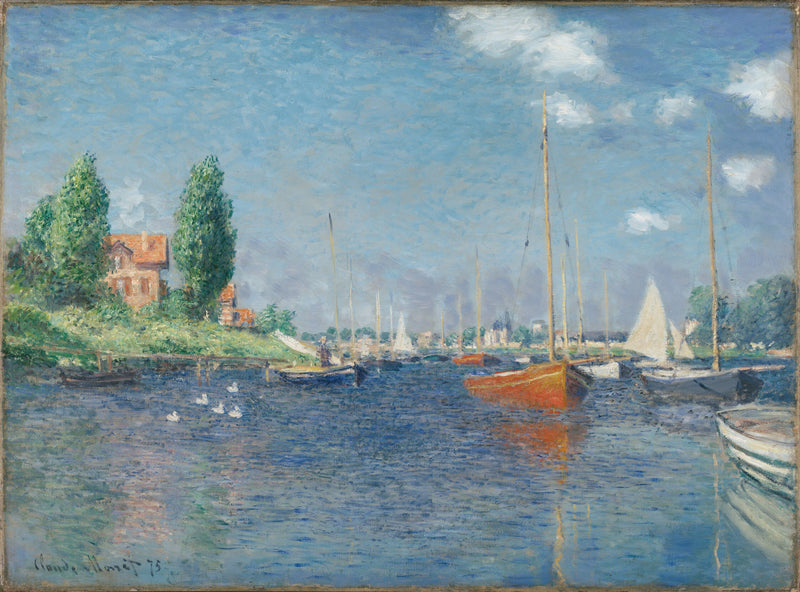 Les Bateaux rouge, Argenteuil W369 - คล็อด โมเนต์