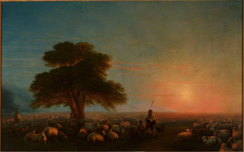 แกะ shepherds กับฝูงแกะ - อิวาน ไอวาซอฟสกี