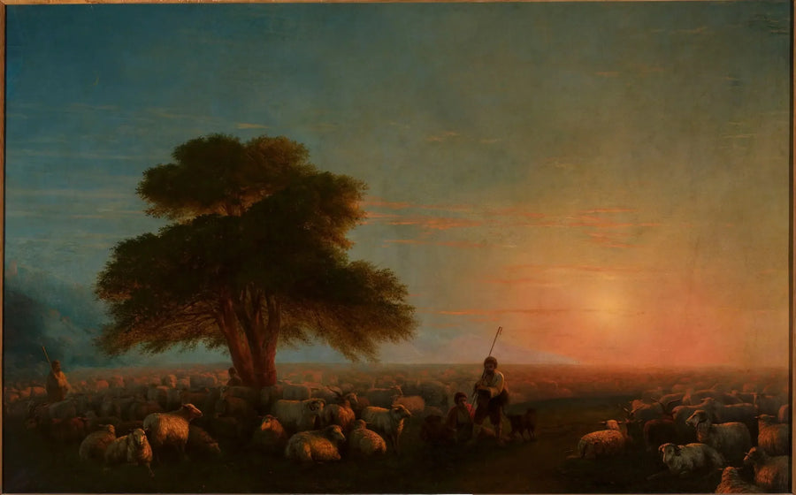 แกะ shepherds กับฝูงแกะ - อิวาน ไอวาซอฟสกี