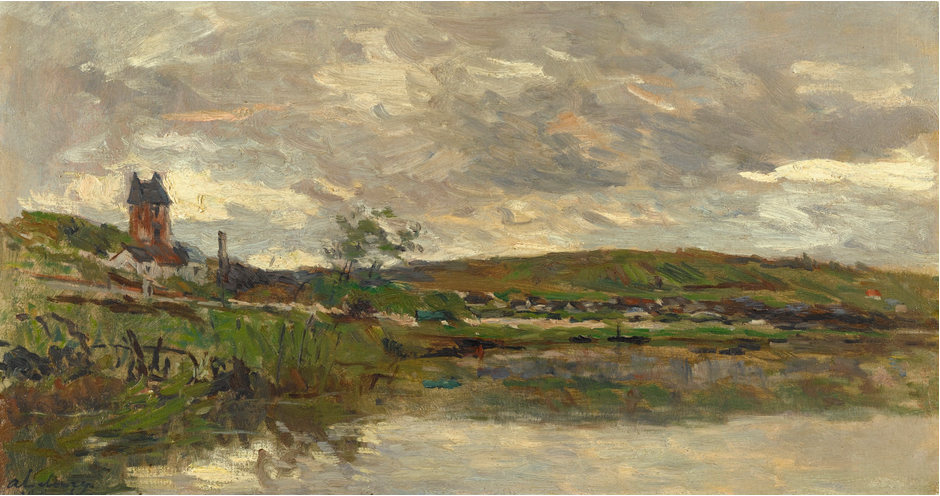 Les bords de la Seine à Vétheuil, temps couvert - Albert Lebourg image 1 reproduction artisanale de tableau
