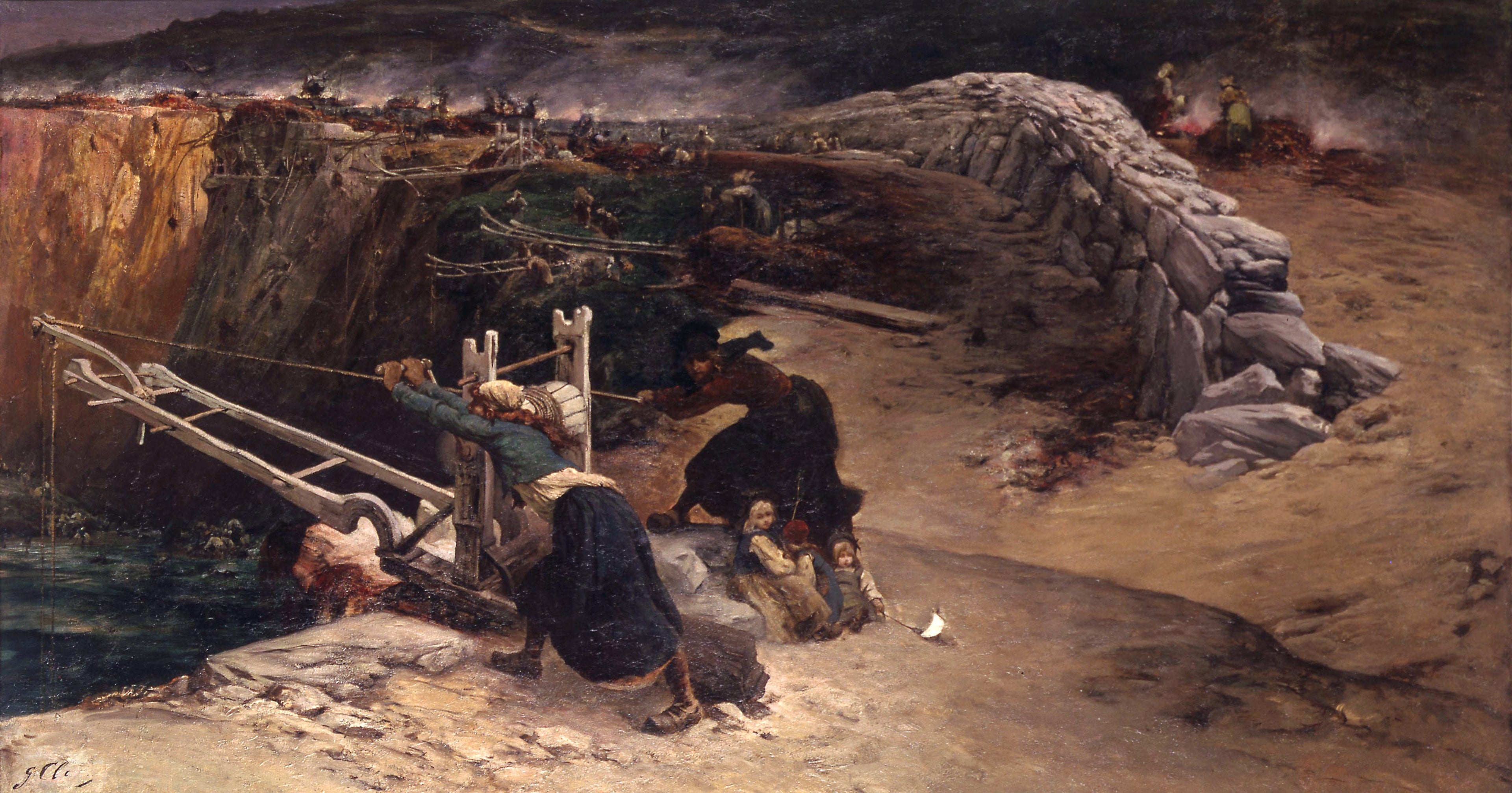 Les brûleuses de varech - Georges Clairin