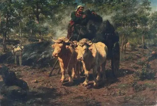 Les charbonniers - Rosa Bonheur image 1 copie peinte à la main à l’huile