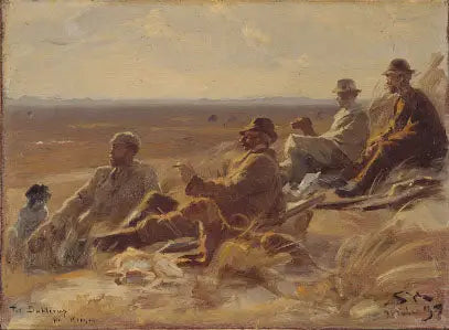 Les chasseurs de Skagen (petite version) - Peder Severin Krøyer image 1 tableau peint à l’huile sur toile