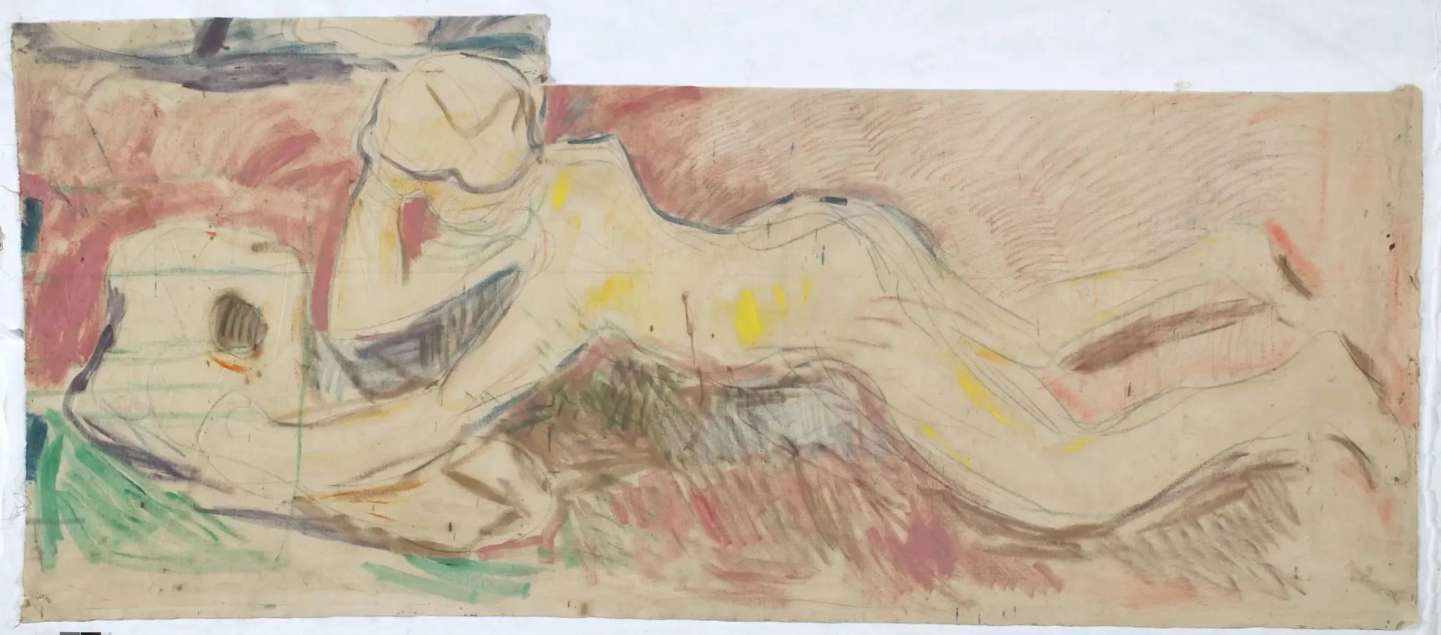 Les Chercheurs : garçon reposant sur son ventre - Edvard Munch image 1 reproduction de peinture à l’huile