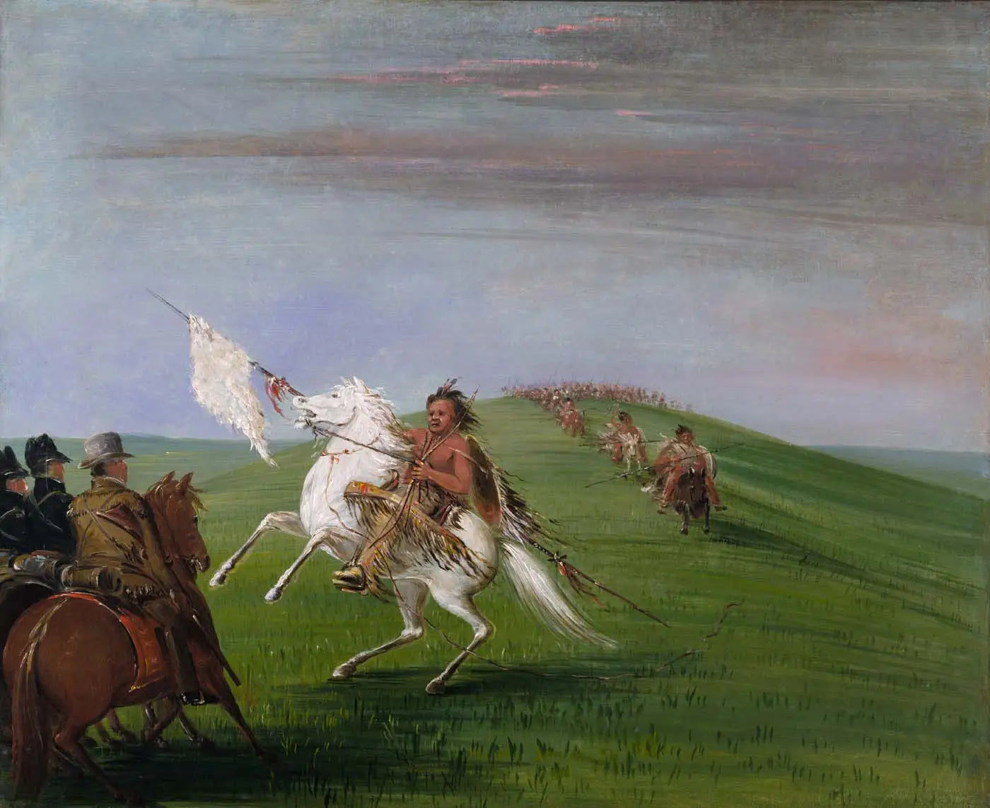Les Comanches rencontrent les Dragons - George Catlin image 1 reproduction d’œuvre d’art à l’huile