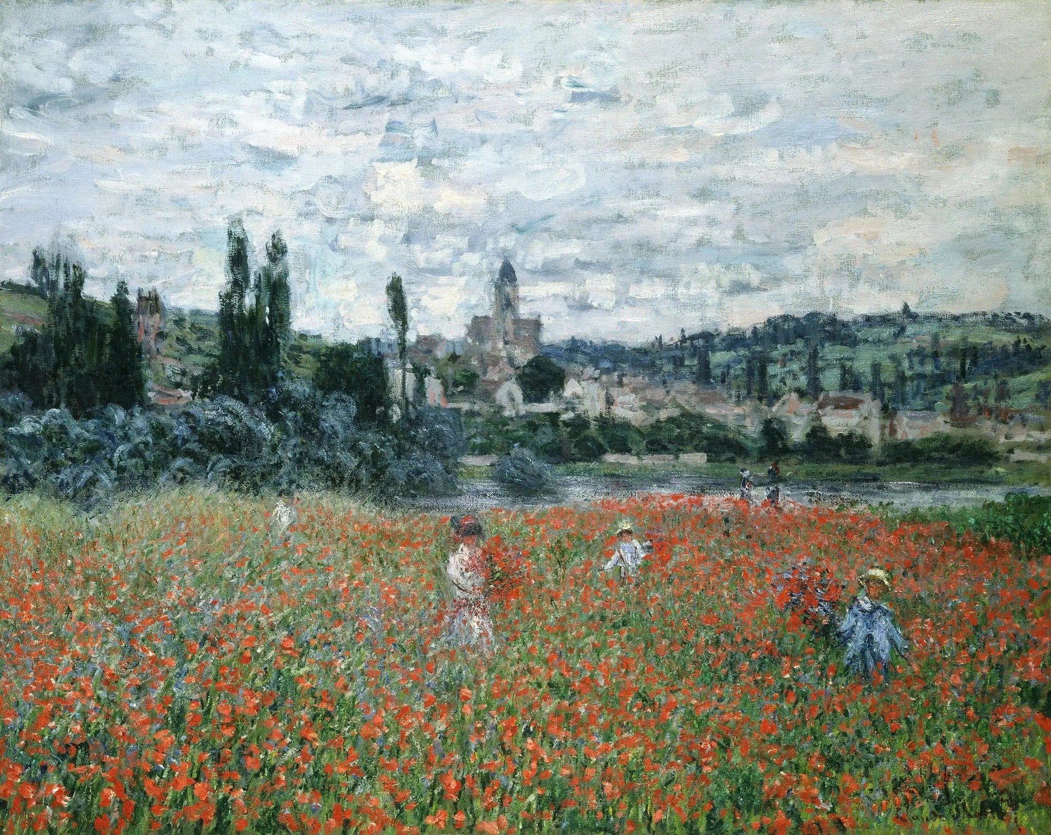 Les Coquelicots près de Vétheuil - Claude Monet image 1 reproduction de peinture à l’huile