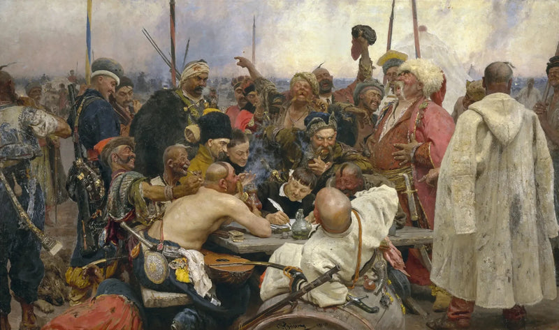 Cosaques zaporogues เขียนจดหมายถึงสุลต่านแห่งตุรกี - Ilya Repin