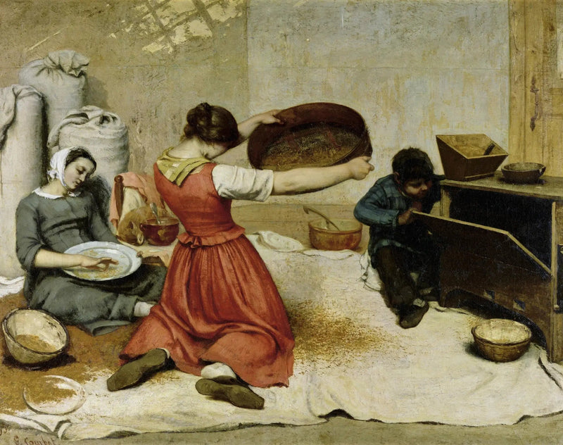 เครื่องร่อนแป้งสาลี - Gustave Courbet