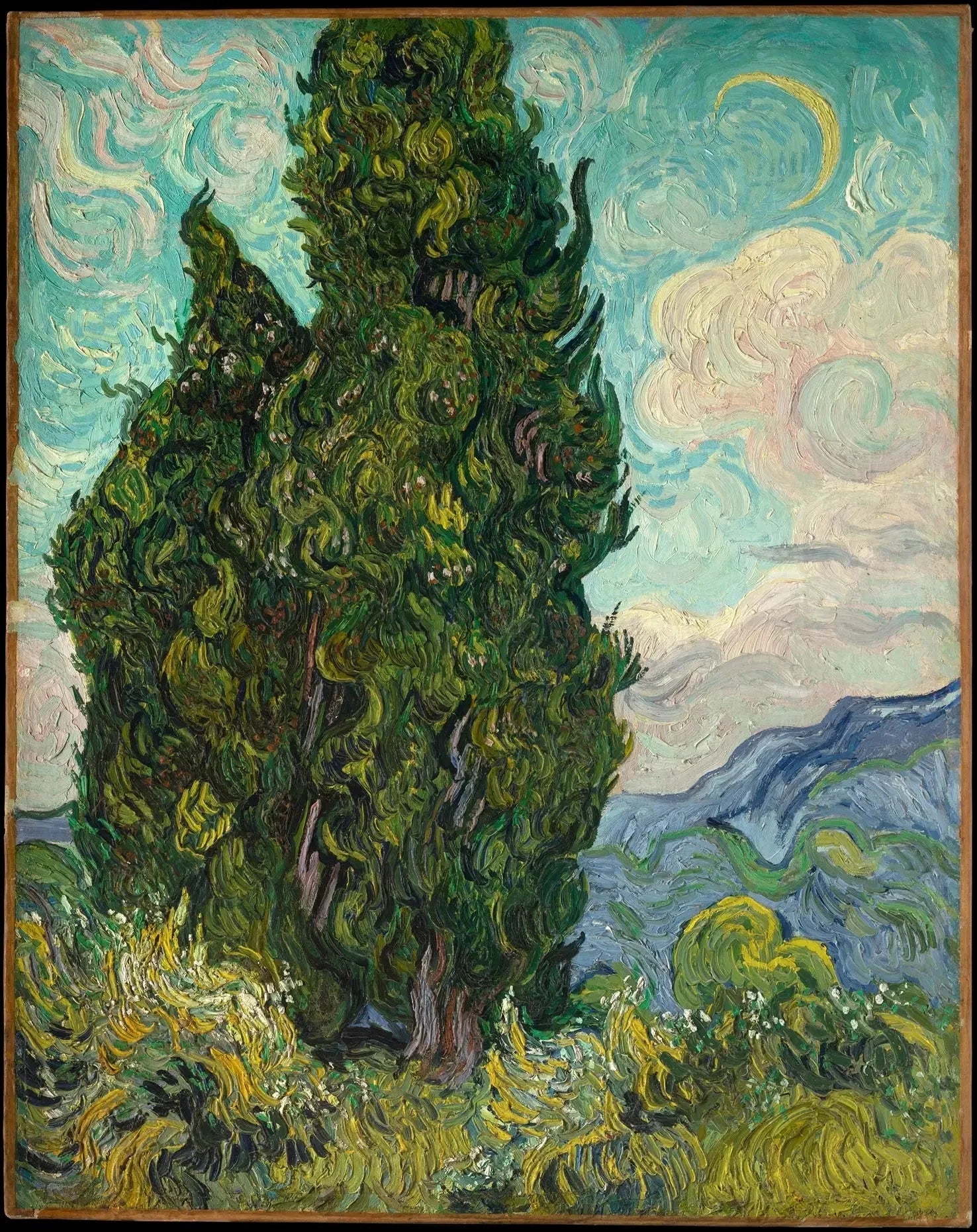 Les Cyprès - Vincent van Gogh image 1 tableau peint à l’huile sur toile