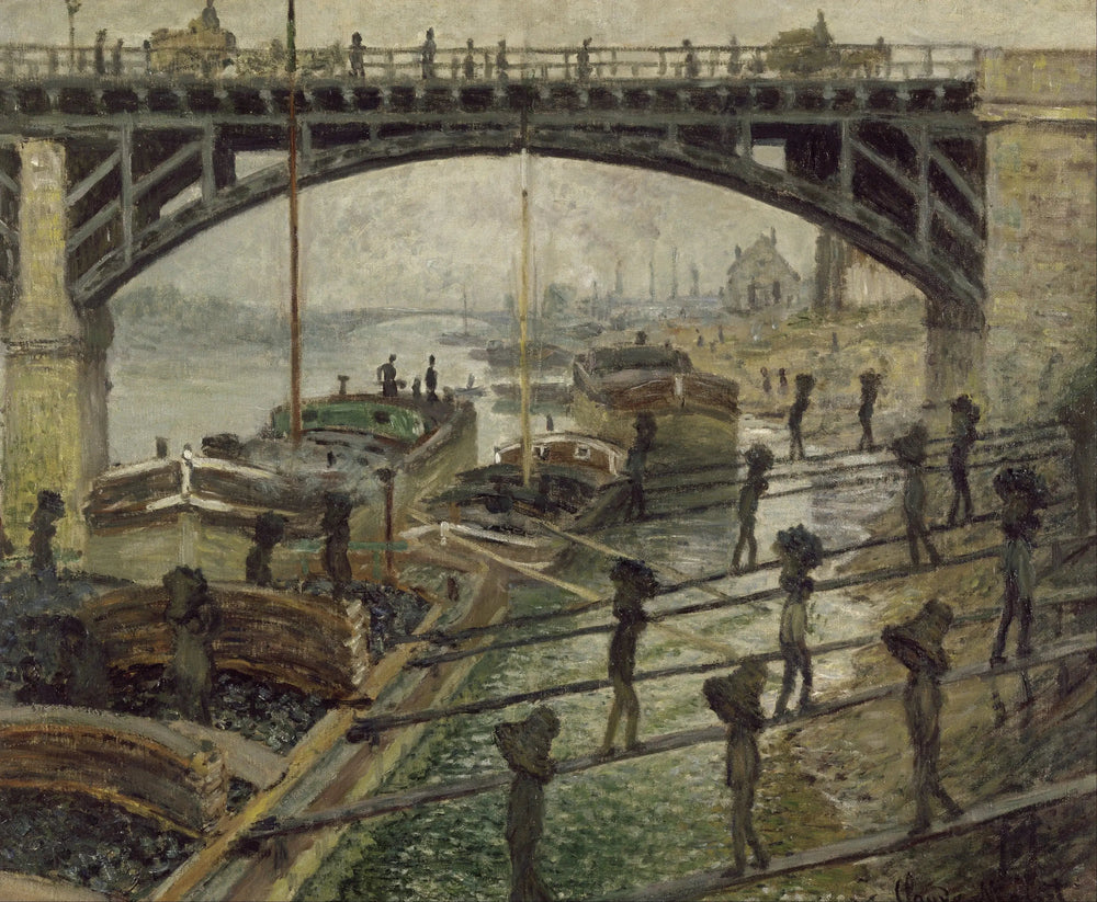 Les Déchargeurs de charbon - Claude Monet image 1 reproduction d’œuvre d’art à l’huile