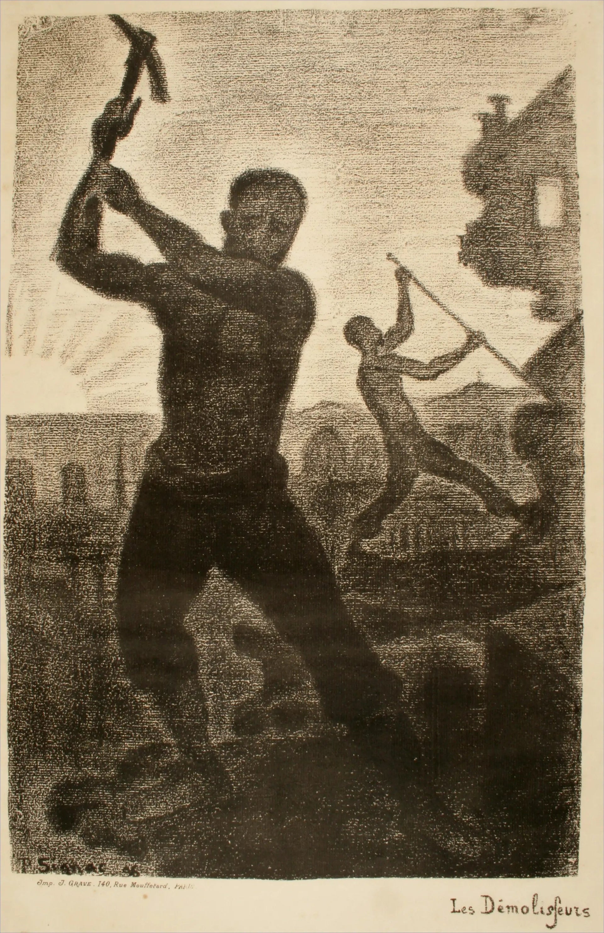 Les Démolisseurs - Paul Signac image 1 reproduction de peinture à l’huile