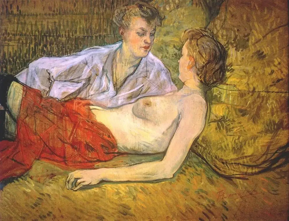 Les deux amies - Henri de Toulouse-Lautrec image 1 reproduction d’œuvre d’art à l’huile