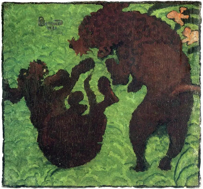 Les deux caniches - Pierre Bonnard image 1 copie de tableau peinte à la main