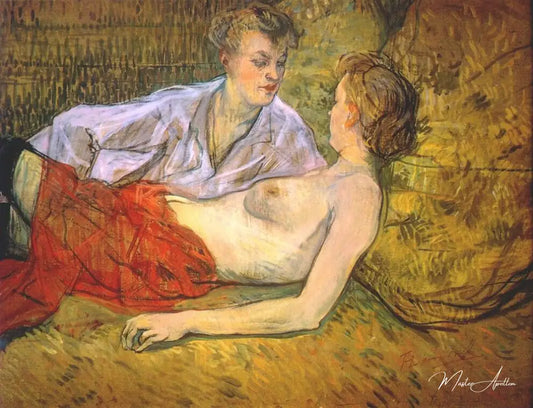 Les deux petites amies - Toulouse Lautrec - Reproductions de tableaux et peintures haut de gamme