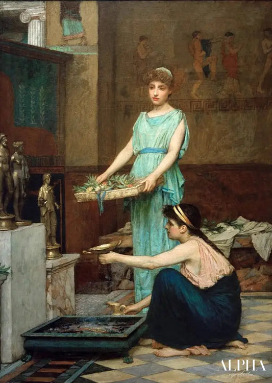 Les dieux de la maison - John William Waterhouse Reproductions de tableaux à la peinture à l’huile