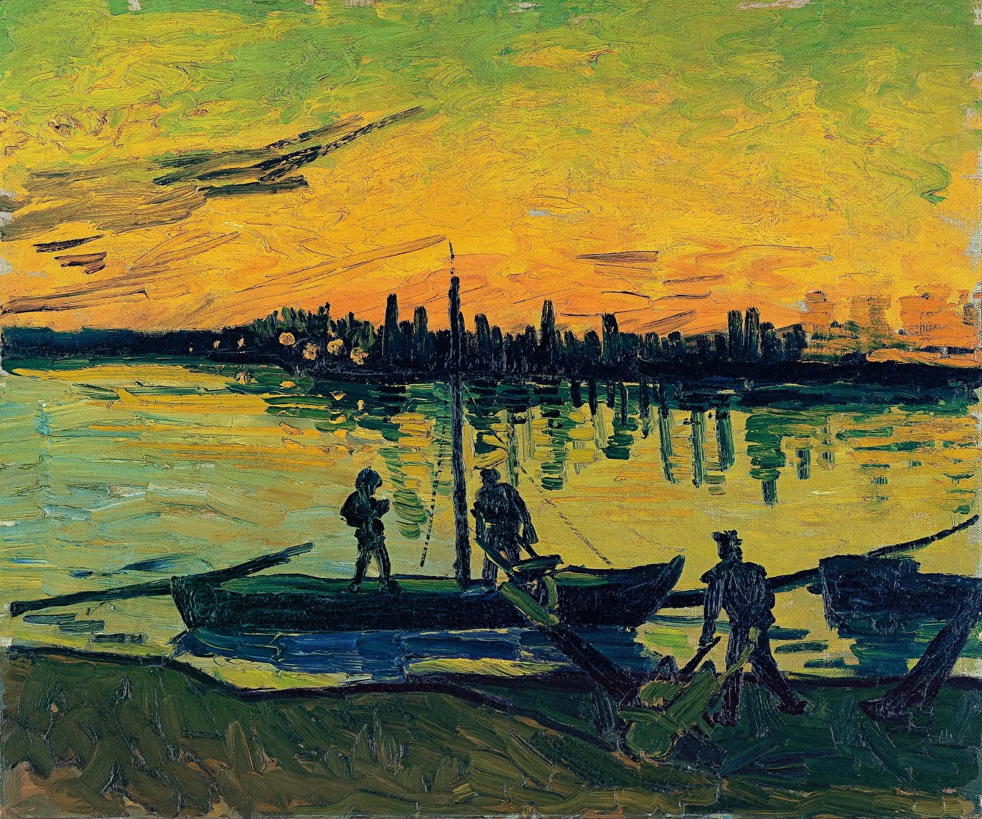 Les dockers à Arles - Vincent van Gogh image 1 reproduction artisanale de tableau