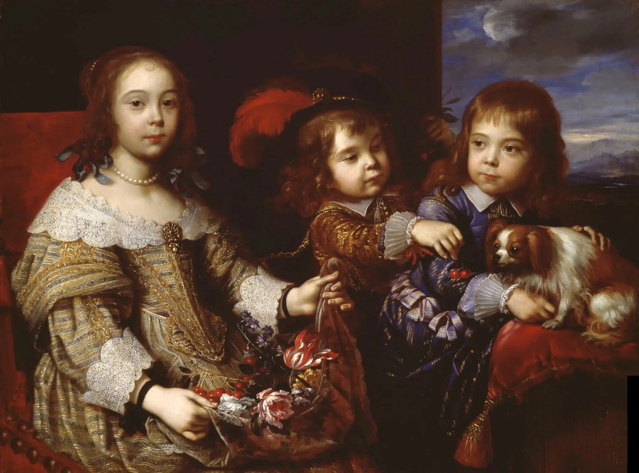 Les Enfants du Duc de Bouillon - Pierre Mignard image 1 reproduction de peinture à l’huile