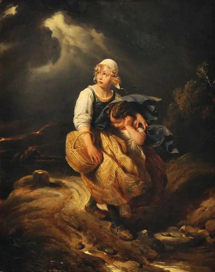 Les Enfants surpris par l’orage - Paul Delaroche - Alpha Reproduction