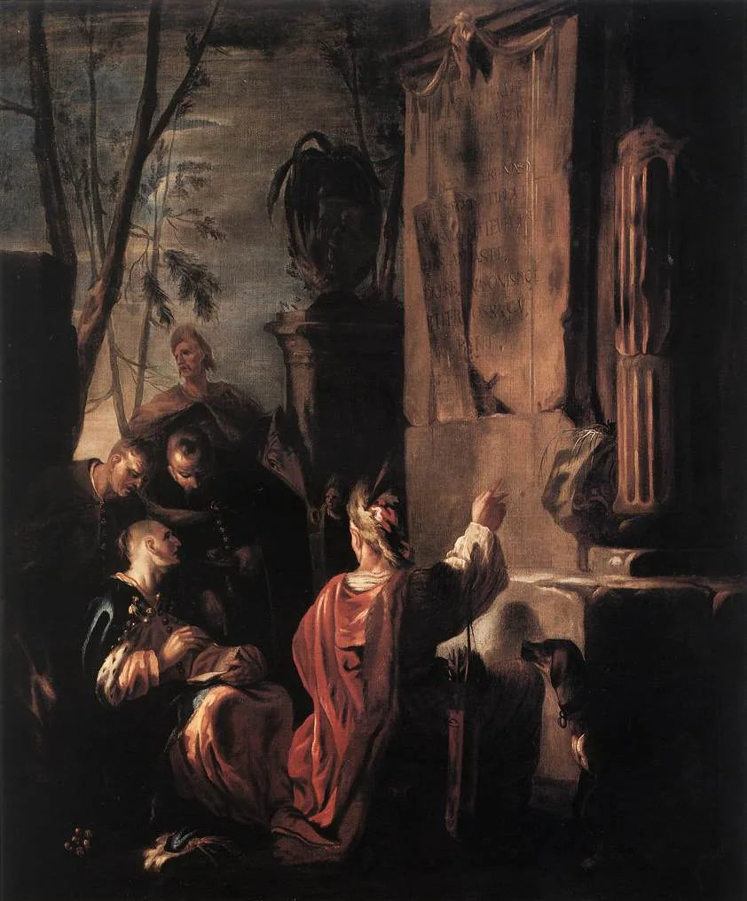Les faux au tombeau d'Ovide - Johann Heinrich Schönfeld image 1 reproduction artisanale de tableau