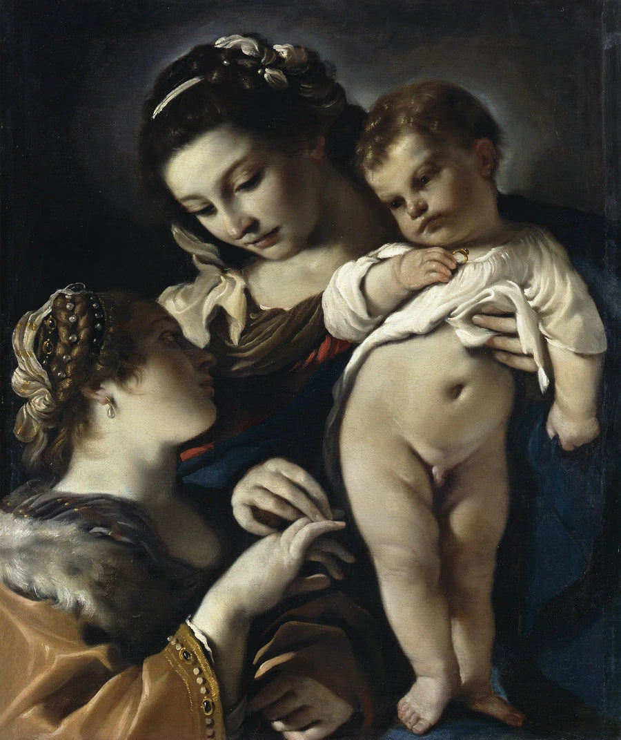 หมั้นของนักบุญ Catherine แห่ง Alexandria - Guercino