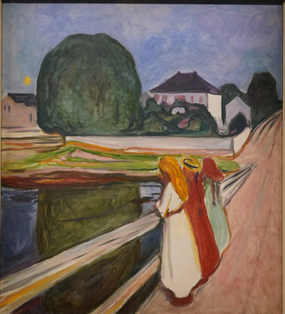 Reproduction du tableau « Les Filles sur le pont - Edvard Munch » par Alpha Reproduction en peinture à l’huile