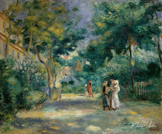 Les jardins de Montmartre - Pierre-Auguste Renoir - Reproductions de tableaux et peintures haut de gamme