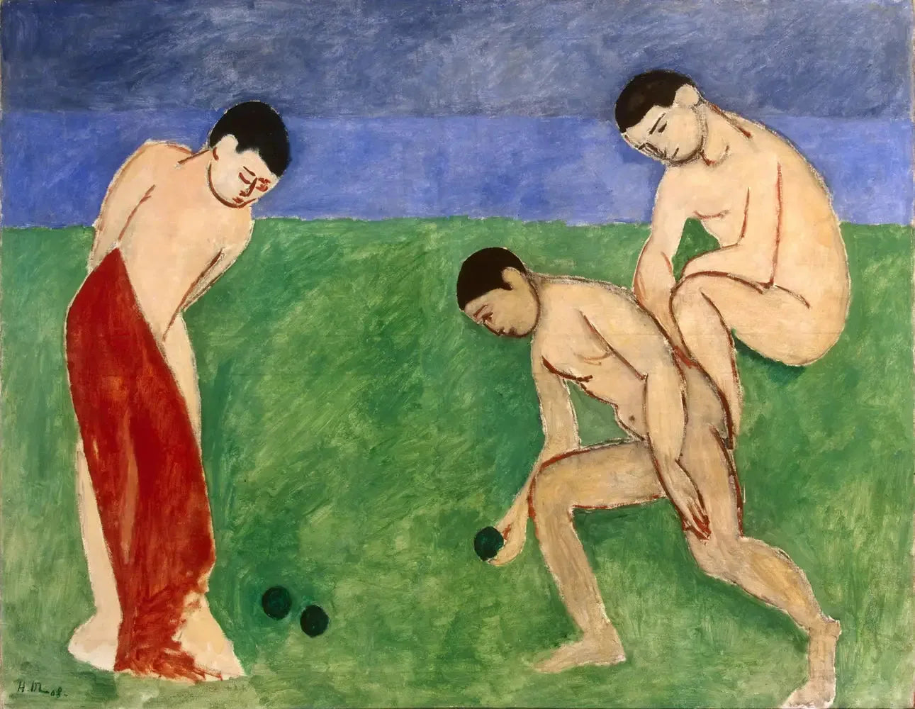 Les Joueurs de boules - Henri Matisse image 1 reproduction artisanale de tableau