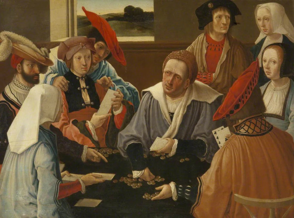 Les joueurs de cartes - Lucas van Leyden image 1 reproduction artisanale de tableau