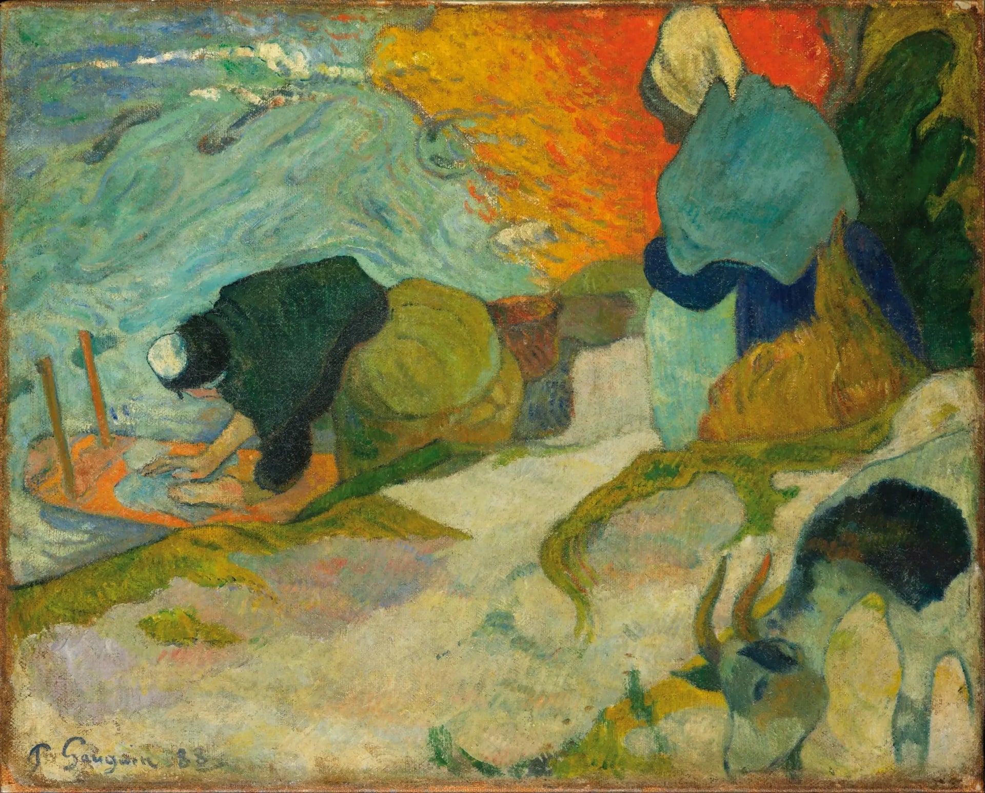 Les Laveuses à Arles - Paul Gauguin image 1 reproduction réalisée par Alpha Reproduction