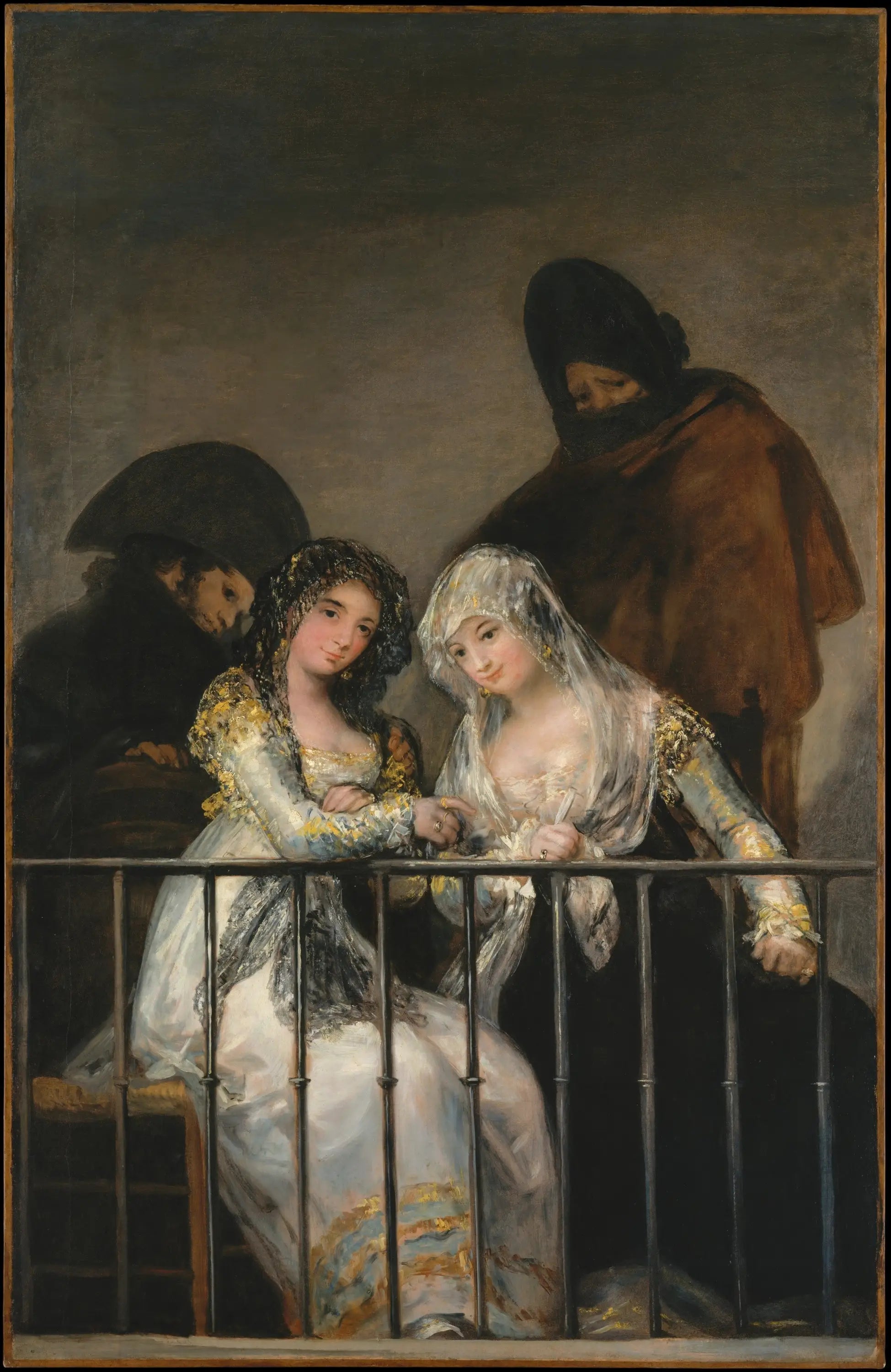 Les Majas au balcon - Francisco de Goya image 1 tableau peint à l’huile sur toile