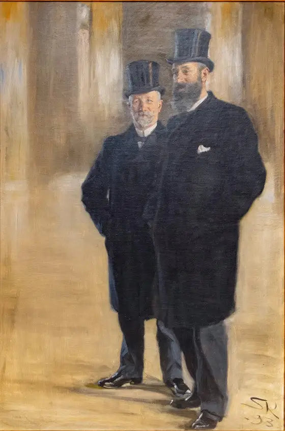 Les marchands Th. Wessel et Emil Vett - Peder Severin Krøyer image 1 copie peinte à la main à l’huile