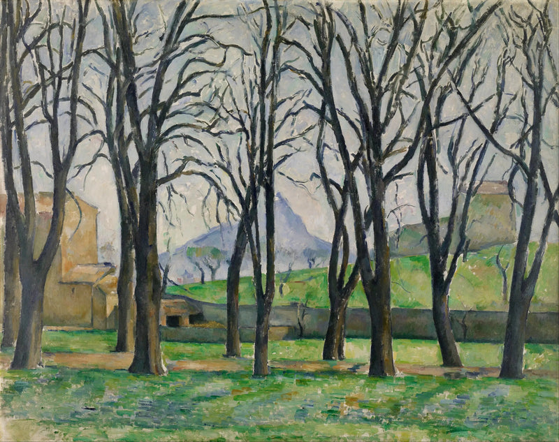 ต้นมารอนิเยร์ที่ Jas de Bouffan ในฤดูหนาว - Paul Cézanne