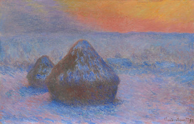 Reproduction du tableau « Les grains de blé (souris, effet de neige) - Claude Monet » par Alpha Reproduction en peinture à l’huile