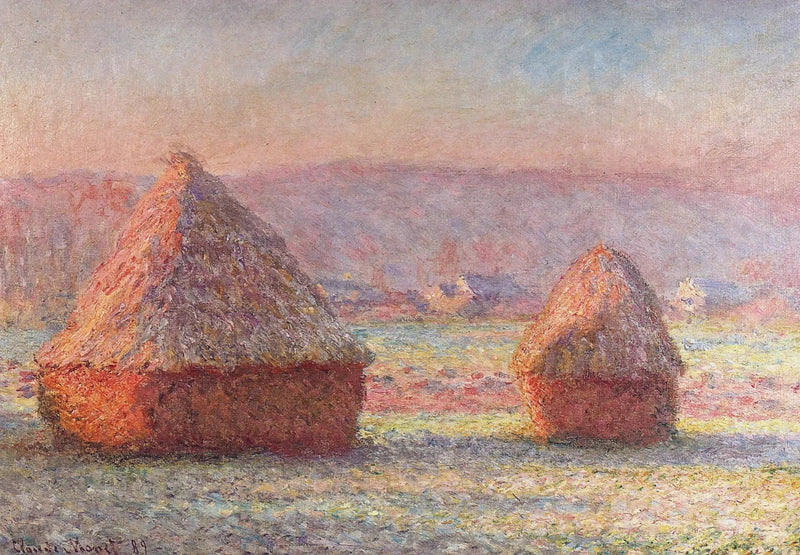 Les Meules, ผลกระทบของวุ้นสีขาว - Claude Monet