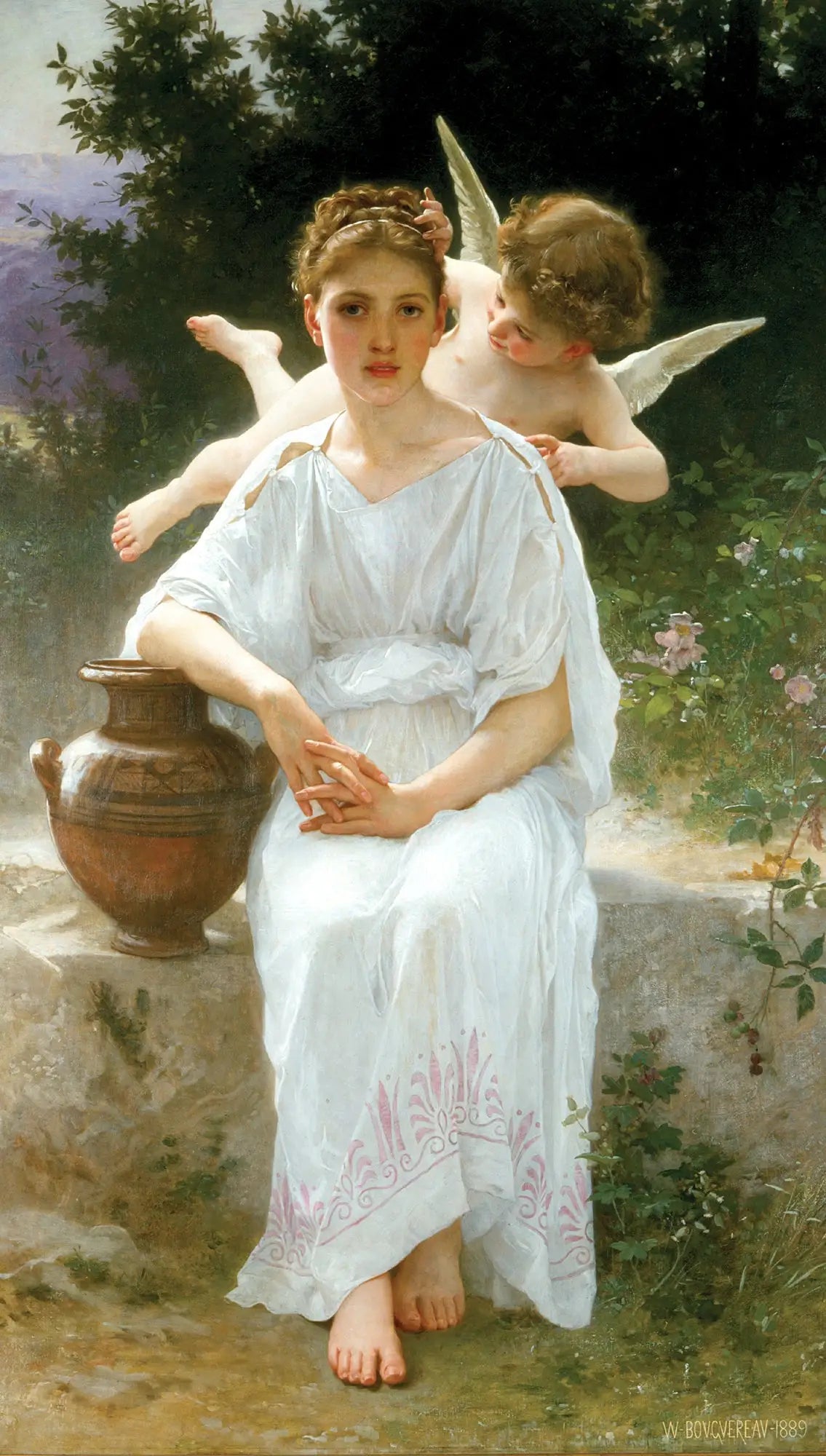 Les Murmures de l'Amour - Bouguereau image 1 tableau peint à l’huile sur toile