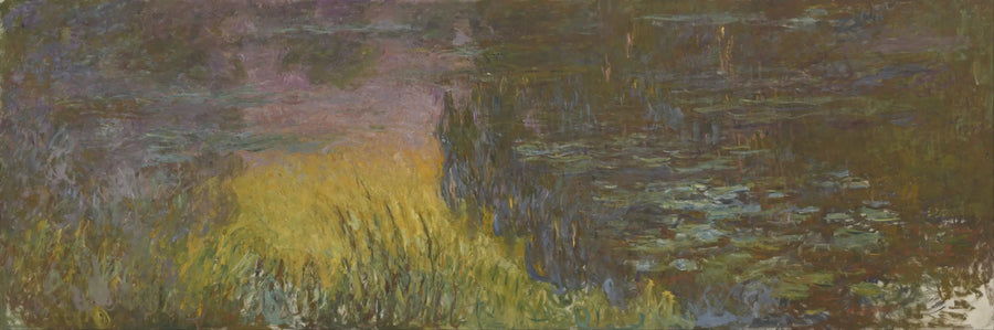 ดอกบัว : พระอาทิตย์ตก - Claude Monet