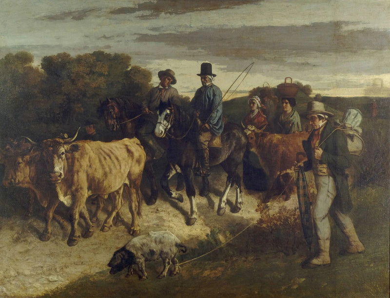 ชาวนาแห่ง Flagey ที่กลับจากงานแสดงสินค้า - Gustave Courbet