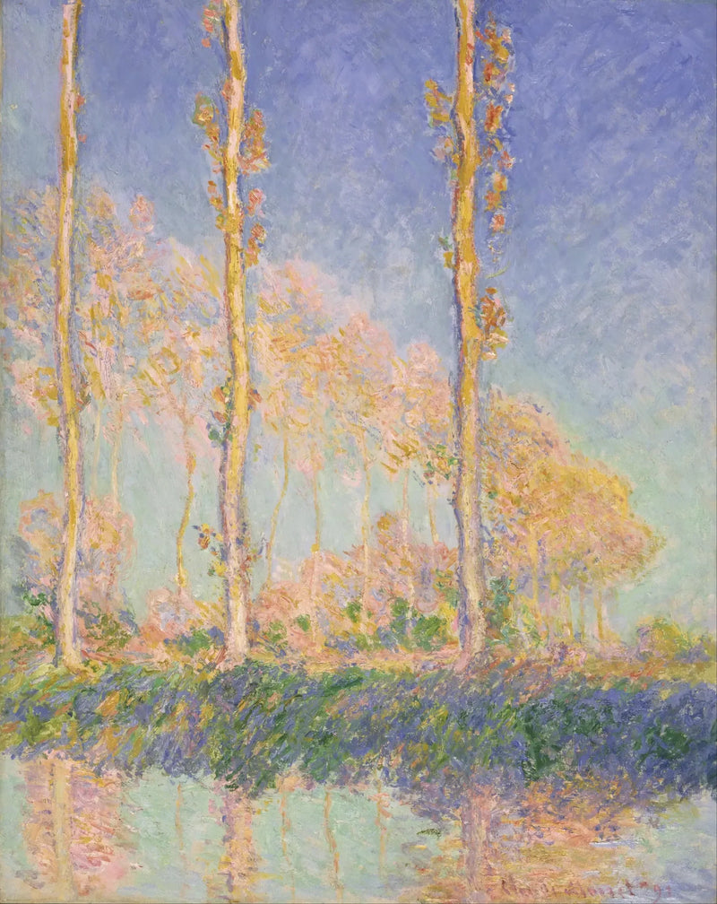 ต้นป็อปลาร์ สามต้นสีชมพู, ฤดูใบไม้ร่วง - Claude Monet