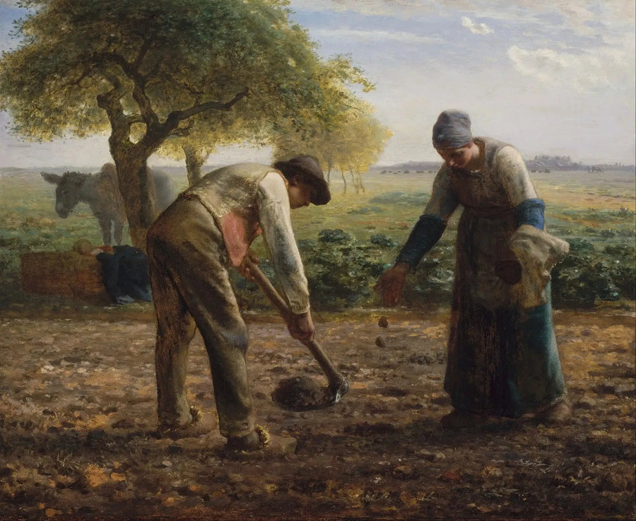 les planteurs de pommes de terre - Jean-François Millet image 1 reproduction de peinture à l’huile