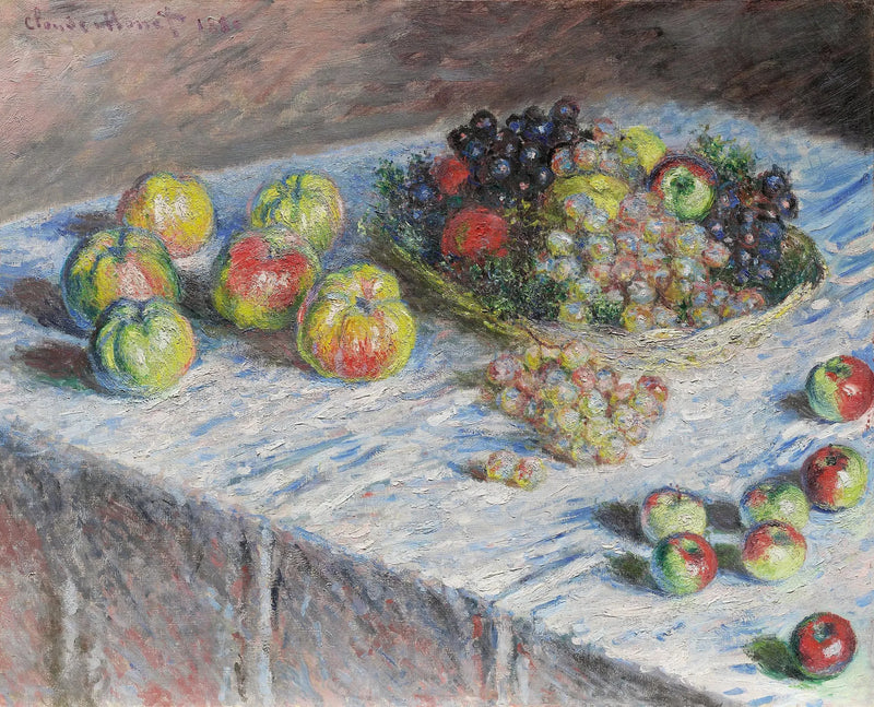 แอปเปิ้ลและองุ่น - Claude Monet