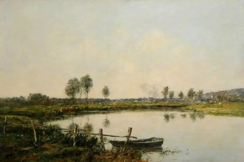ทุ่งหญ้าชุ่มน้ำของดูวีลล์ ฝรั่งเศส - Eugène Boudin