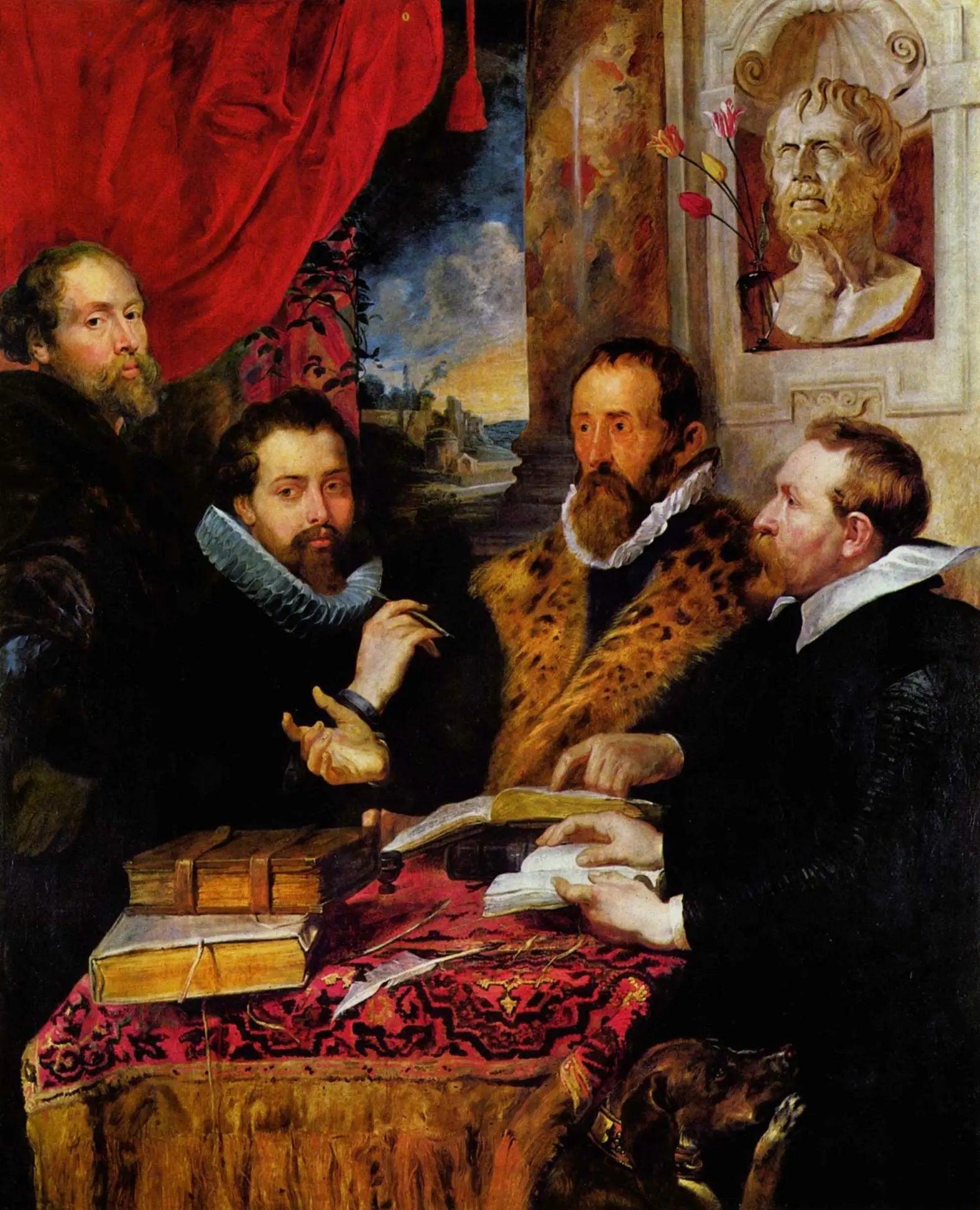 Les Quatre Philosophes - Peter Paul Rubens image 1 reproduction artisanale de tableau