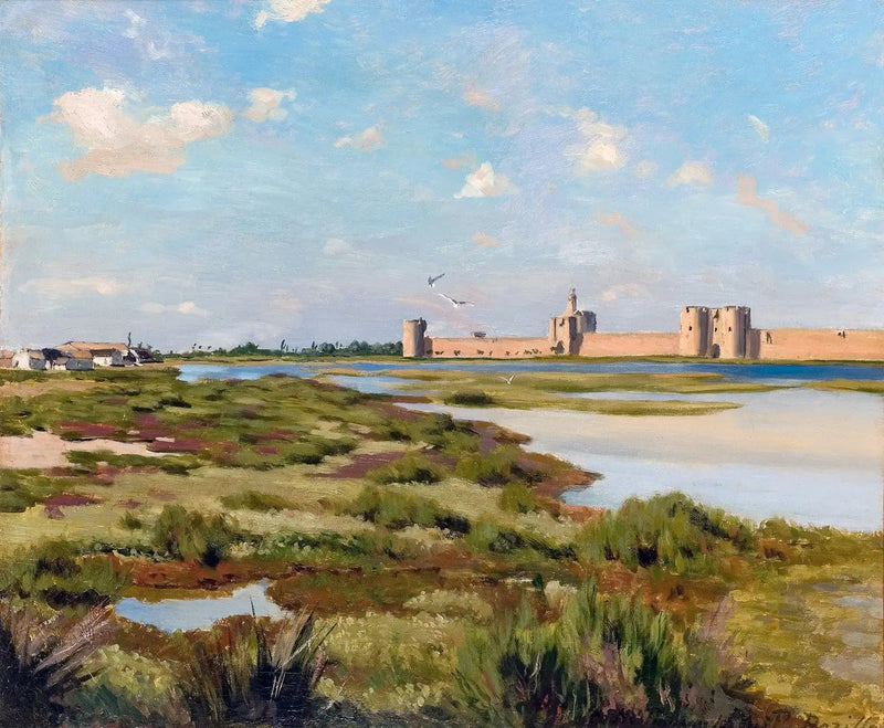 กำแพงเมือง Aigues-Mortes - Frédéric Bazille