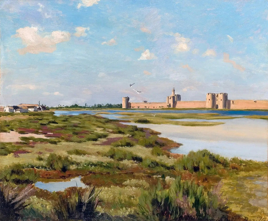 กำแพงเมือง Aigues-Mortes - Frédéric Bazille