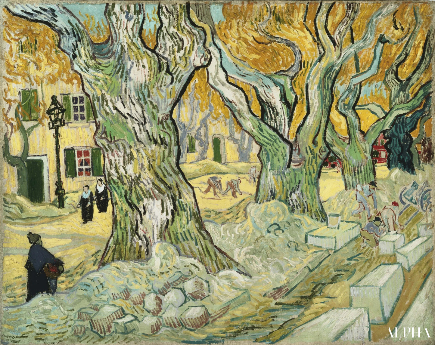 The Road Repairers - Van Gogh - High-End Reproductions of Paintings and Artwork