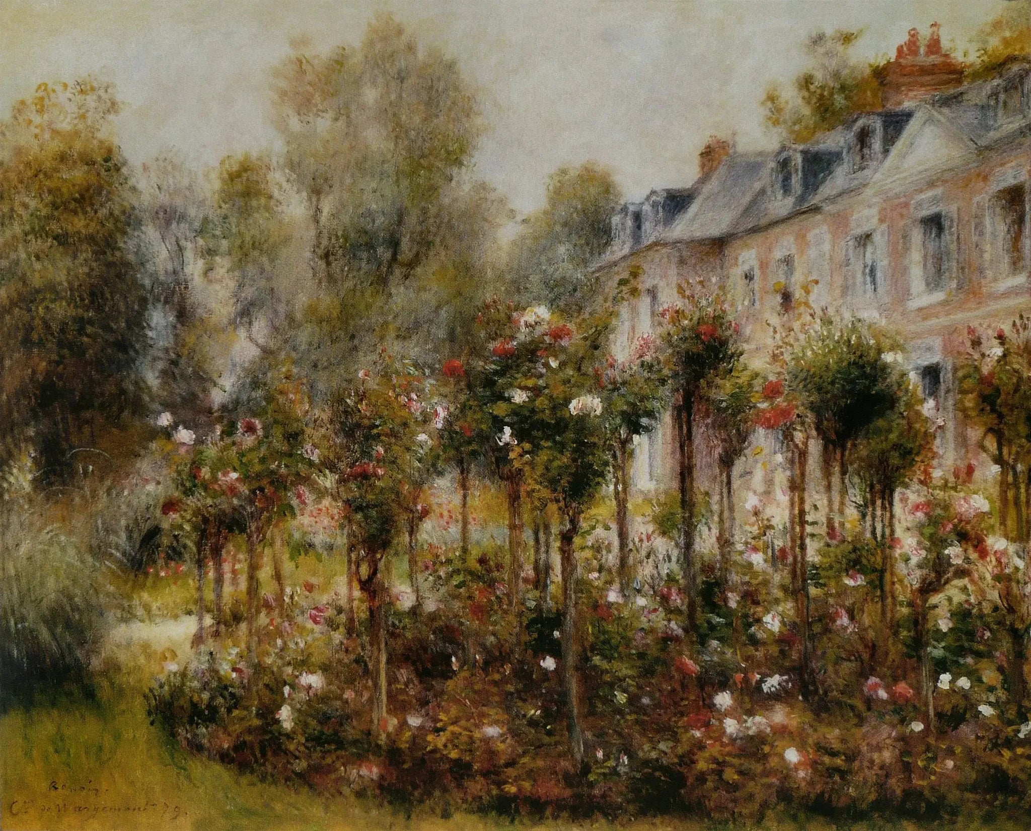 Les Rosiers à Wargemont - Pierre-Auguste Renoir image 1 tableau peint à l’huile sur toile