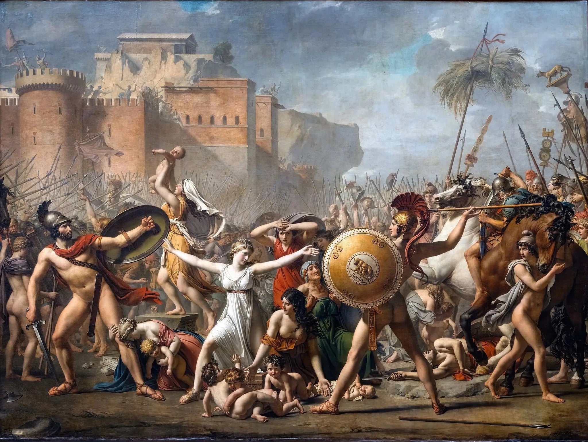 Les Sabines - Jacques-Louis David image 1 reproduction de peinture à l’huile