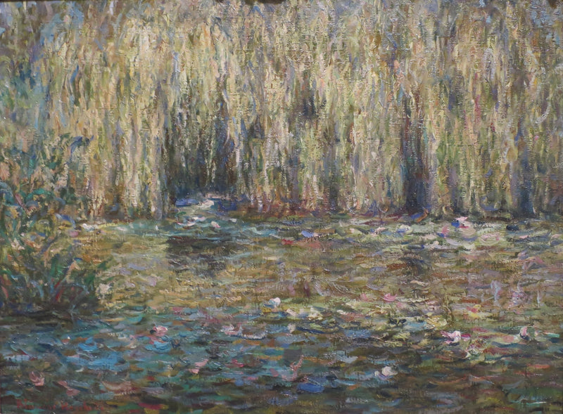 ต้นไม้ต้นไม้ต้นไม้บนบ่อน้ำดอกบัวที่ Giverny - Blanche Hoschedé Monet
