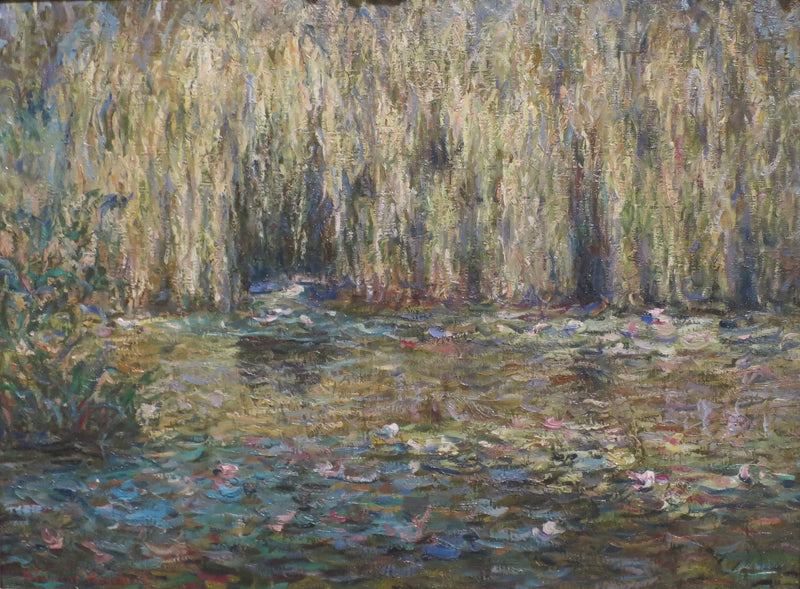 ต้นไม้ต้นไม้ต้นไม้บนบ่อน้ำดอกบัวที่ Giverny - Blanche Hoschedé Monet
