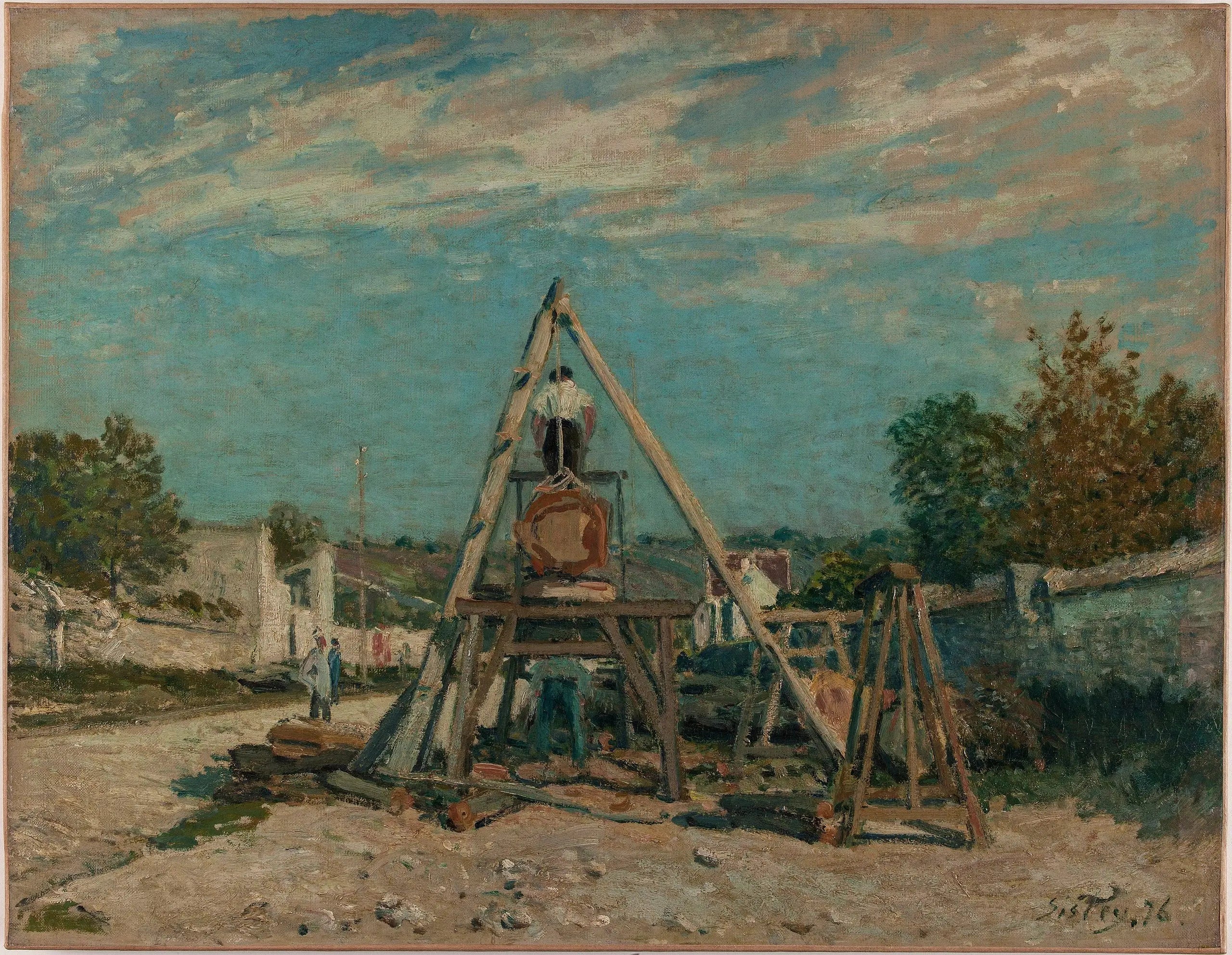 Les Scieurs de long - Alfred Sisley image 1 tableau peint à l’huile sur toile